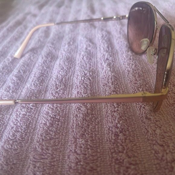 Women’s Aviator Sunglasses in Brown Gradient Lenses with Rose Gold Frame - Picture 2 of 3